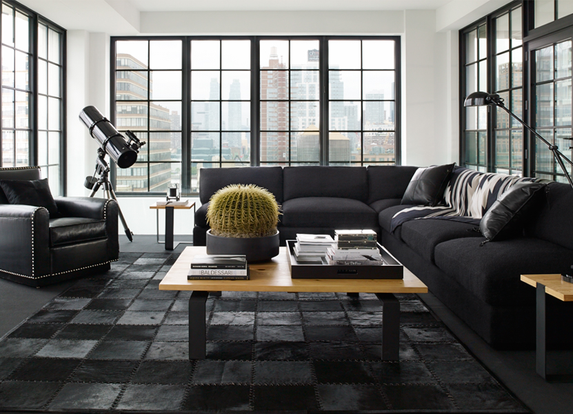 Американский стиль в интерьере гостиной Ralph Lauren