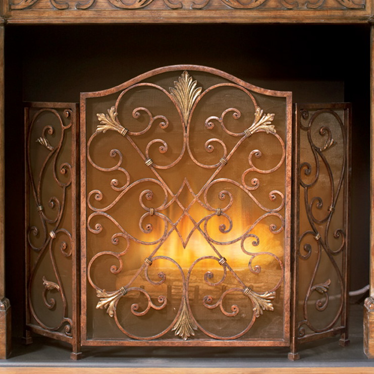 Фото Каминная решетка, аксессуар - стиль Классический - Металлическая - Купить в Интернет-магазине