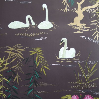 Фото Обои с рисунком - Крупный декор - стиль Современных дизайнеров - Фиолетовые - Купить в Интернет-магазине