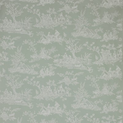 Фото Ткань портьерная с рисунком - Туаль - стиль Английский - Зеленая - Купить в Интернет-магазине