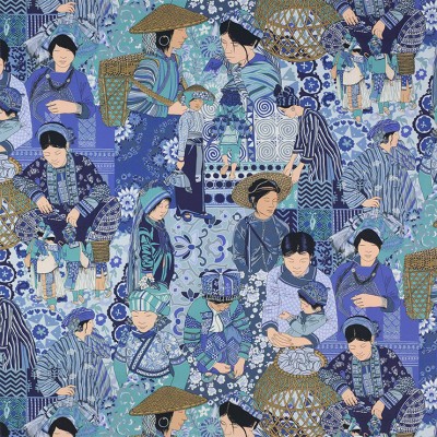 Фото Ткань портьерная с рисунком - Крупный декор - стиль Европейский - Голуба - Купить в Интернет-магазине