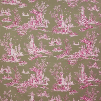 Фото Ткань портьерная с рисунком - Туаль - стиль Английский - Коричневая - Купить в Интернет-магазине