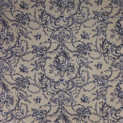 Фото Ткань портьерная с рисунком - Дамаск - стиль Английский - Коричневый - Купить в Интернет-магазине