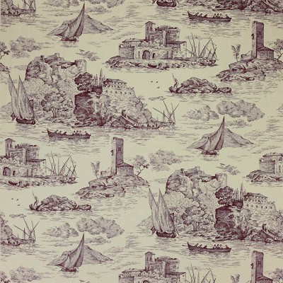 Фото Ткань портьерная с рисунком - Туаль - стиль Английский - Кремовая - Купить в Интернет-магазине