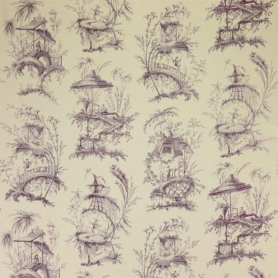 Фото Ткань портьерная с рисунком - Туаль - стиль Английский - Кремовая - Купить в Интернет-магазине