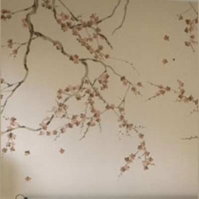 Фото Обои с рисунком - Растение - стиль Современный - Светло-коричневые - Купить в Интернет-магазине