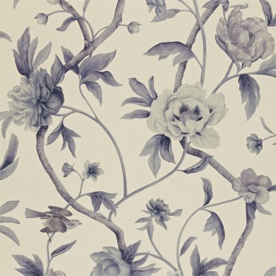 Фото Обои с рисунком - Цветы - стиль Английская классика - Светло-серые - Купить в Интернет-магазине