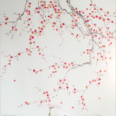 Фото Обои с рисунком - Растение - стиль Современный - Белые - Купить в Интернет-магазине