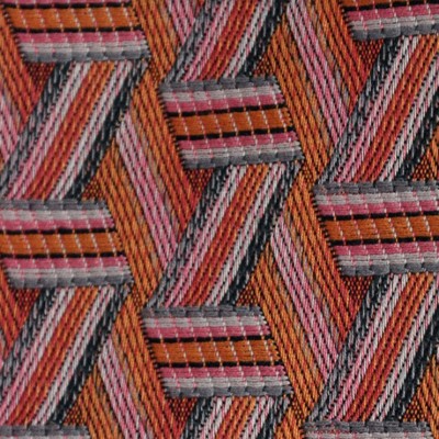 Фото Ткань портьерная с рисунком - Орнамент - стиль Современный - Оранжевый - Купить в Интернет-магазине