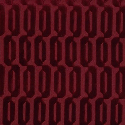 Фото Ткань портьерная однотонная - Бархат - стиль Современный - Красный - Купить в Интернет-магазине