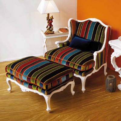 Фото Кресло на деревянной раме - стиль Французский шик - Для гостиной - Купить в Интернет-магазине