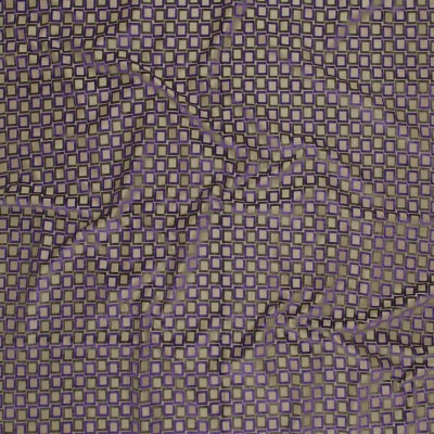 Фото Ткань портьерная с рисунком - Клетка - стиль Современный - Фиолетовая - Купить в Интернет-магазине
