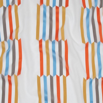 Фото Ткань портьерная с рисунком - Орнамент - стиль Современный - Белый - Купить в Интернет-магазине