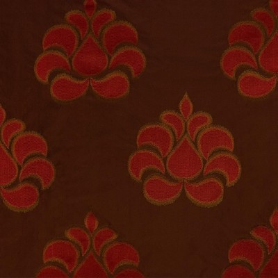 Фото Ткань портьерная с рисунком - Орнамент - стиль Европейский - Коричневый - Купить в Интернет-магазине
