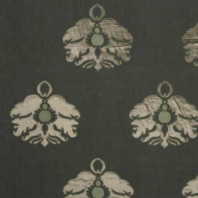 Фото Ткань портьерная с рисунком - Орнамент - стиль Европейский - Зеленый - Купить в Интернет-магазине