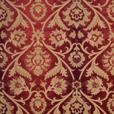 Фото Ткань портьерная с рисунком - Орнамент - стиль Европейский - Красный - Купить в Интернет-магазине