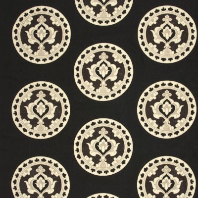 Фото Ткань портьерная с рисунком - Орнамент - стиль Европейский - Черный - Купить в Интернет-магазине