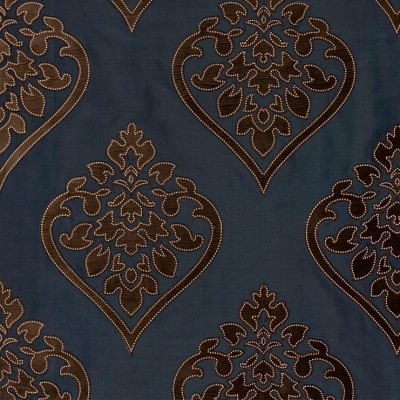 Фото Ткань портьерная с рисунком - Орнамент - стиль Европейский - Синий - Купить в Интернет-магазине