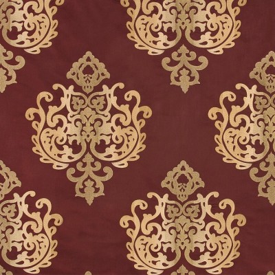 Фото Ткань портьерная с рисунком - Орнамент - стиль Европейский - Красный - Купить в Интернет-магазине