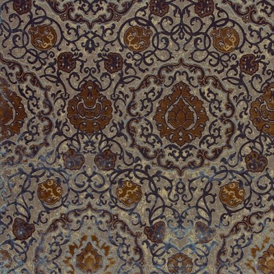 Фото Ткань портьерная с рисунком - Орнамент - стиль Европейский - Серый - Купить в Интернет-магазине