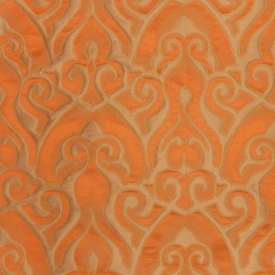 Фото Ткань портьерная с рисунком - Орнамент - стиль Современный - Оранжевый - Купить в Интернет-магазине