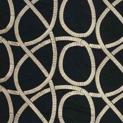 Фото Ткань портьерная с рисунком - Орнамент - стиль Современный - Черный - Купить в Интернет-магазине