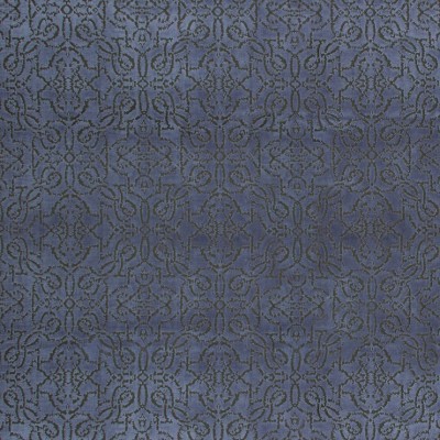 Фото Ткань портьерная с рисунком - Орнамент - стиль Европейский - Синий - Купить в Интернет-магазине
