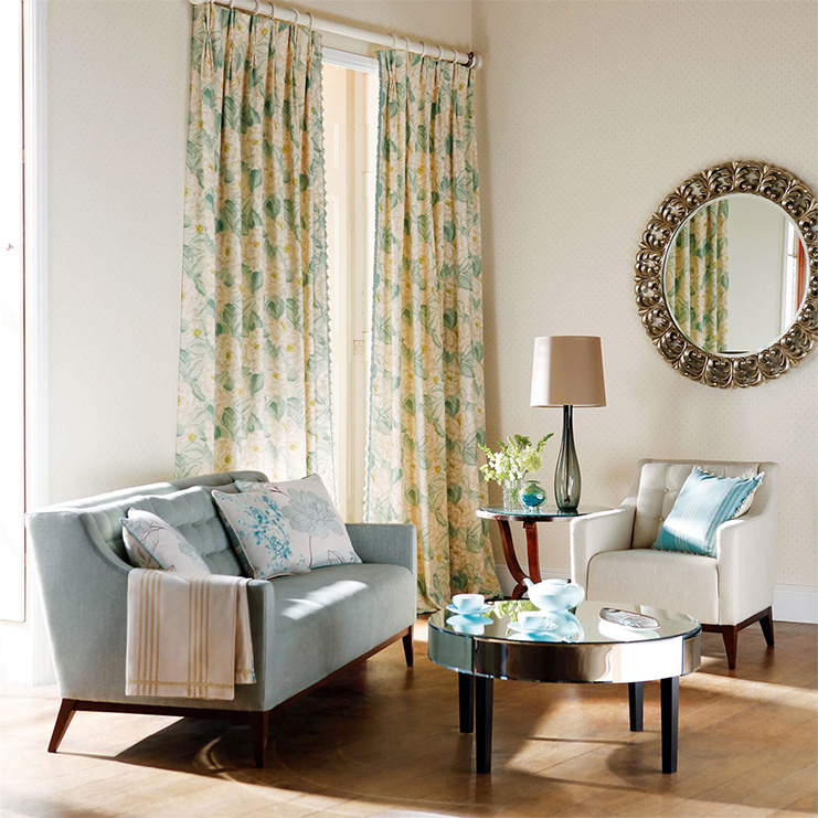 Фото Обои с рисунком - Мелкий принт - стиль Английская классика - Зеленые - Купить в Интернет-магазине