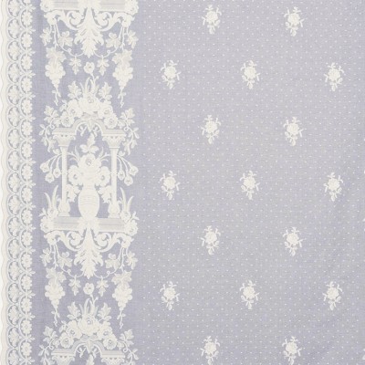 Фото Ткань тюлевая и вуаль - Ткань тюлевая с рисунком - стиль Английский - Кремовая - Купить в Интернет-магазине