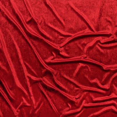 Фото Ткань портьерная однотонная - Бархат - стиль Современный - Красный - Купить в Интернет-магазине