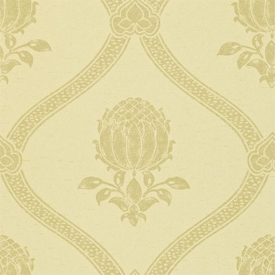 Фото Обои с рисунком - Дамаск - стиль Английская классика - Желтые - Купить в Интернет-магазине