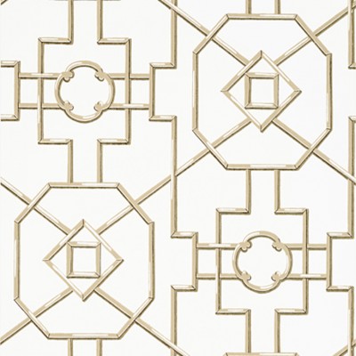 Фото Обои с рисунком - Орнамент - стиль Американский - Белые - Купить в Интернет-магазине