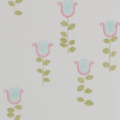 Фото Обои с рисунком - Цветы - стиль Английская классика - Белые - Купить в Интернет-магазине