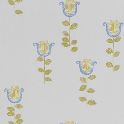 Фото Обои с рисунком - Цветы - стиль Английская классика - Белые - Купить в Интернет-магазине