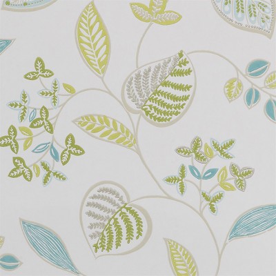 Фото Обои с рисунком - Растение - стиль Английская классика - Белые - Купить в Интернет-магазине