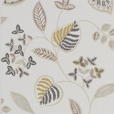 Фото Обои с рисунком - Растение - стиль Английская классика - Белые - Купить в Интернет-магазине