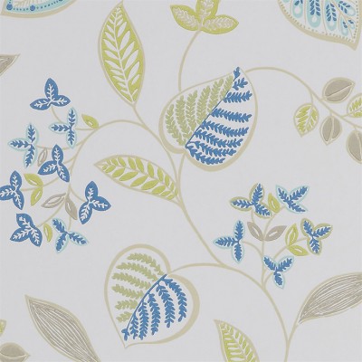 Фото Обои с рисунком - Растение - стиль Английская классика - Белые - Купить в Интернет-магазине