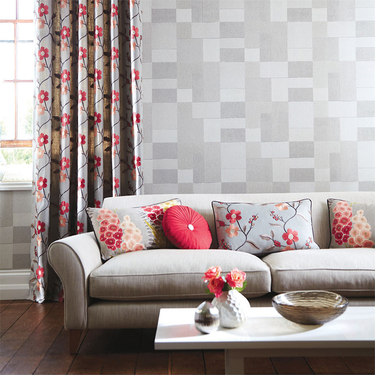 Фото Обои с рисунком - Клетка - стиль Современный - Голубы - Купить в Интернет-магазине