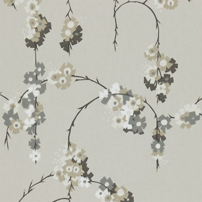 Фото Обои с рисунком - Цветы - стиль Современный - Серые - Купить в Интернет-магазине