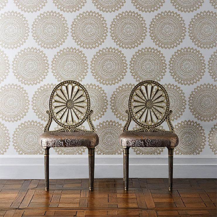 Фото Обои с рисунком - Орнамент - стиль Современный - Белые - Купить в Интернет-магазине Фото Обои с рисунком - Орнамент - стиль Современный - Белые - Купить в Интернет-магазине