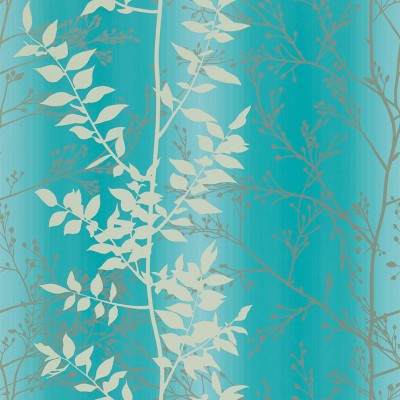 Фото Обои с рисунком - Орнамент - стиль Английская классика - Бирюзовые - Купить в Интернет-магазине