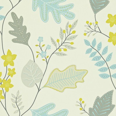 Фото Обои с рисунком - Растение - стиль Английская классика - Белые - Купить в Интернет-магазине