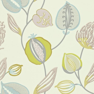 Фото Обои с рисунком - Орнамент - стиль Английская классика - Белые - Купить в Интернет-магазине