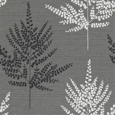 Фото Обои с рисунком - Растение - стиль Английская классика - Серые - Купить в Интернет-магазине