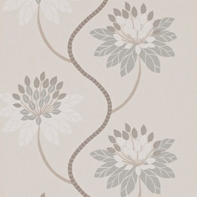 Фото Обои с рисунком - Цветы - стиль Современный - Светло-серые - Купить в Интернет-магазине
