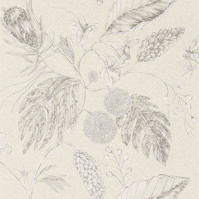 Фото Обои с рисунком - Растение - стиль Английская классика - Белые - Купить в Интернет-магазине