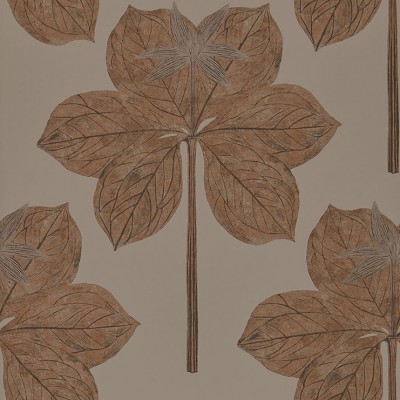 Фото Обои с рисунком - Растение - стиль Английская классика - Коричневые - Купить в Интернет-магазине