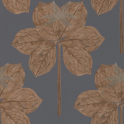 Фото Обои с рисунком - Растение - стиль Английская классика - Синие - Купить в Интернет-магазине