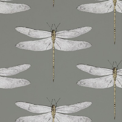 Фото Обои с рисунком - Крупный декор - стиль Английская классика - Серые - Купить в Интернет-магазине