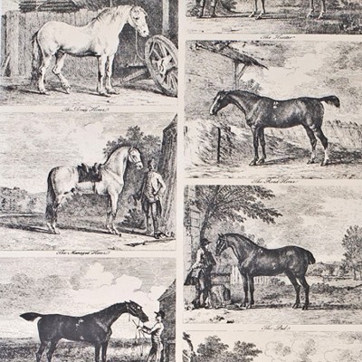 Фото Обои с рисунком - Крупный декор - стиль Английская классика - Серые - Купить в Интернет-магазине